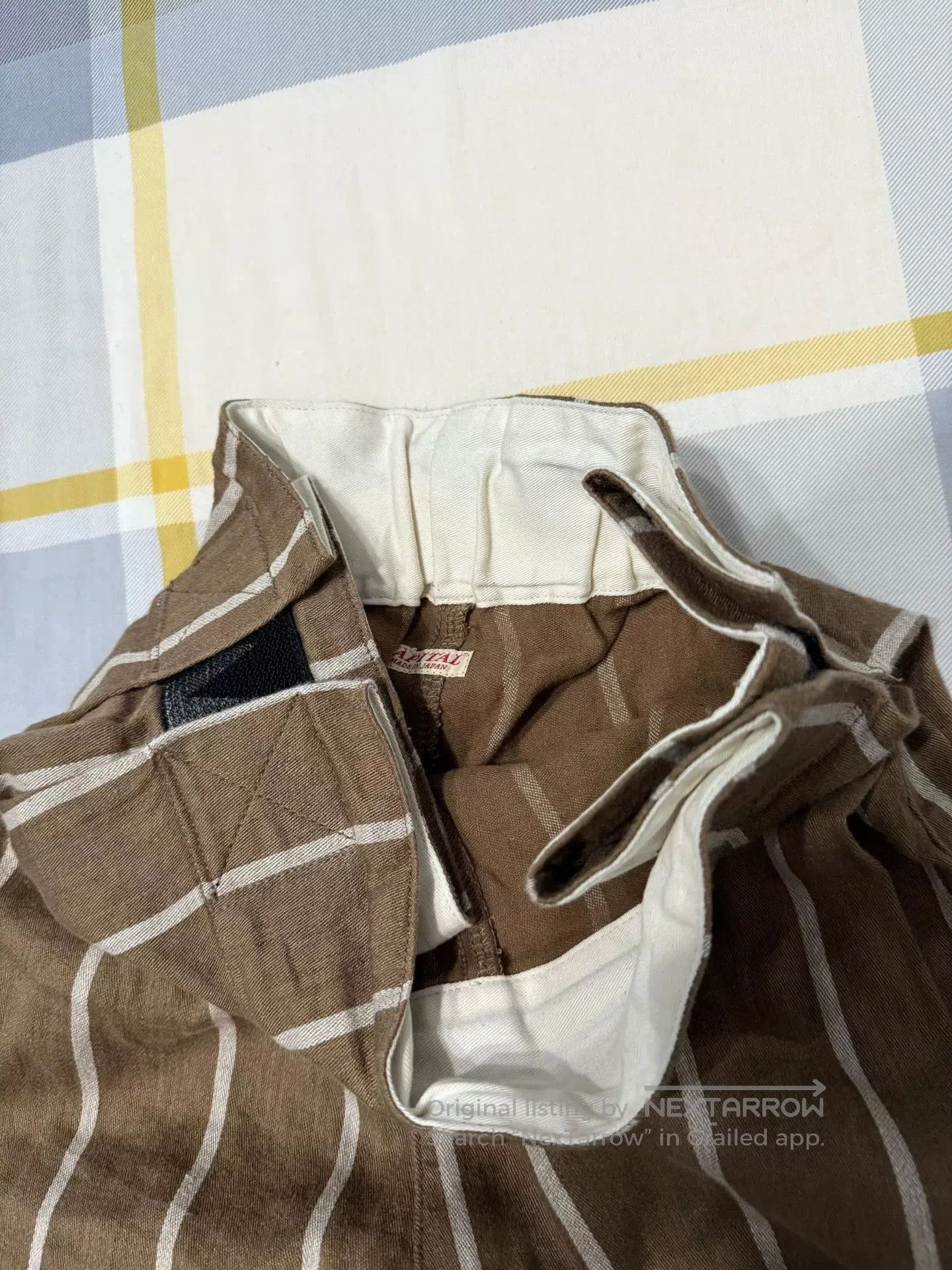 Kapital Kountry Kapital Striped Wide-Leg Cotton Trousers. Size 30" / US 8 / IT 44 - 3 Thumbnail
