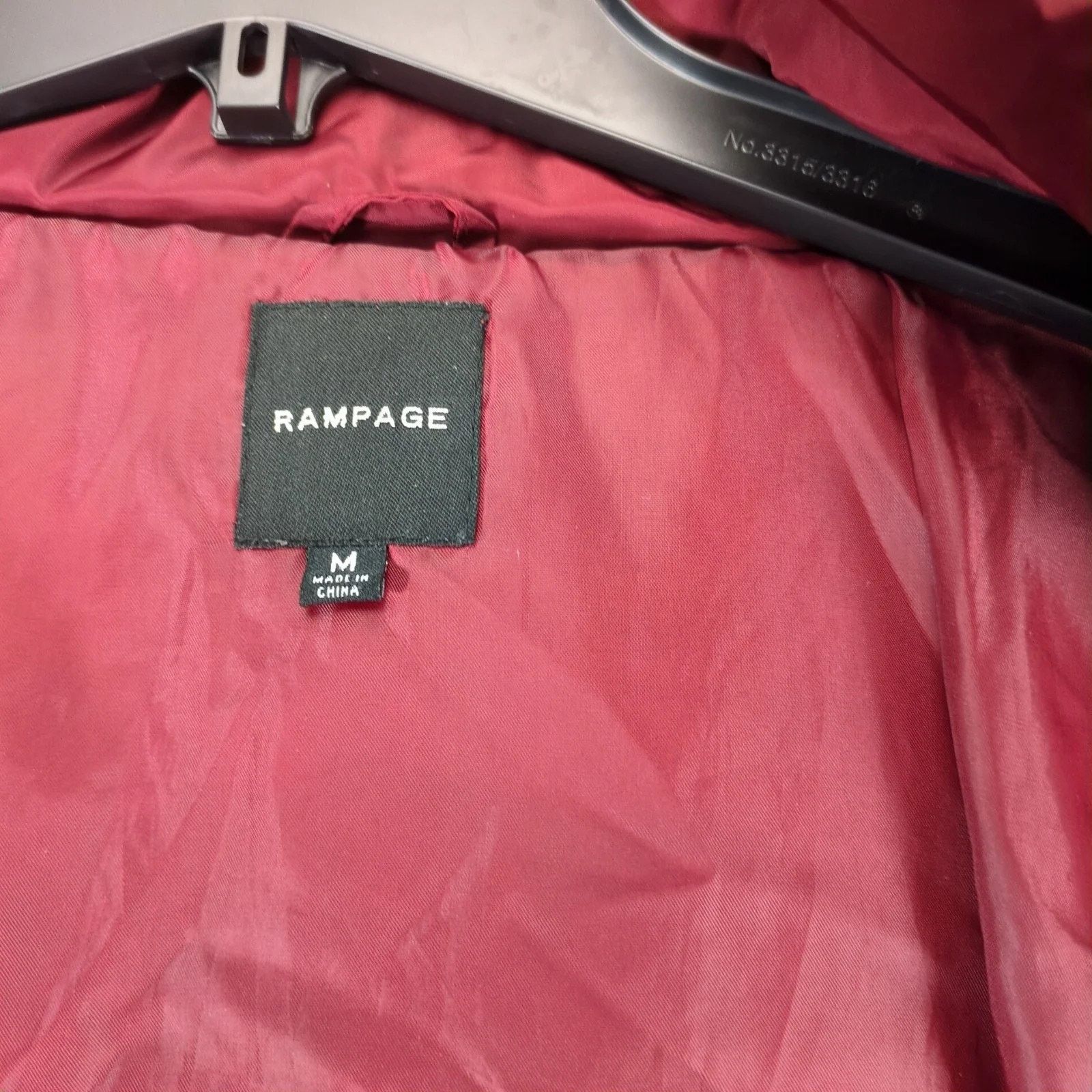 Other Rampage Merlot Puffer Coat Women's M Hooded Full Zip Pockets Size M / US 6-8 / IT 42-44 - 4 Thumbnail