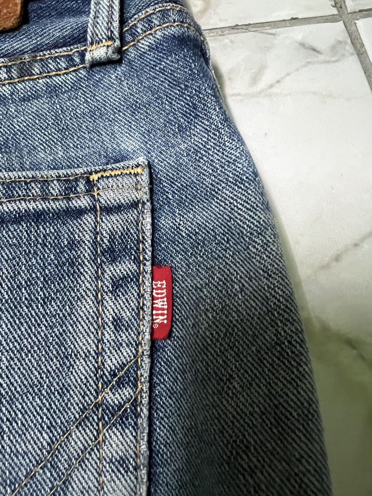 Beauty Beast × Edwin 💥Baggy💥Vintage Edwin Made In Japan Distress Jean Size US 30 / EU 46 - 17 Thumbnail