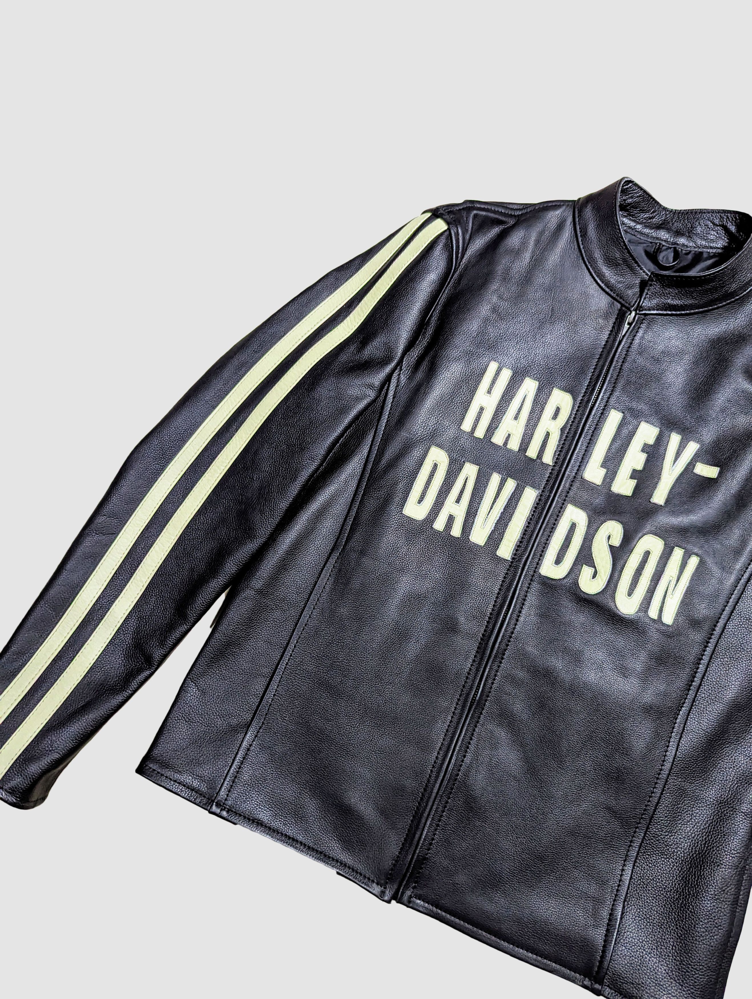 Harley Davidson 🔥 HARLEY DAVIDSON 🔥 LEATHER JACKET RARE STREETWEAR Size US L / EU 52-54 / 3 - 6 Thumbnail