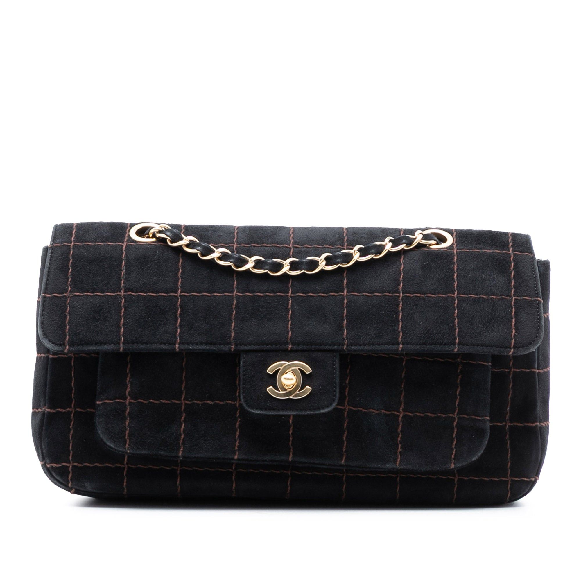 Chanel CC Choco Bar Suede Stitched Chain Flap Size ONE SIZE - 1 Thumbnail