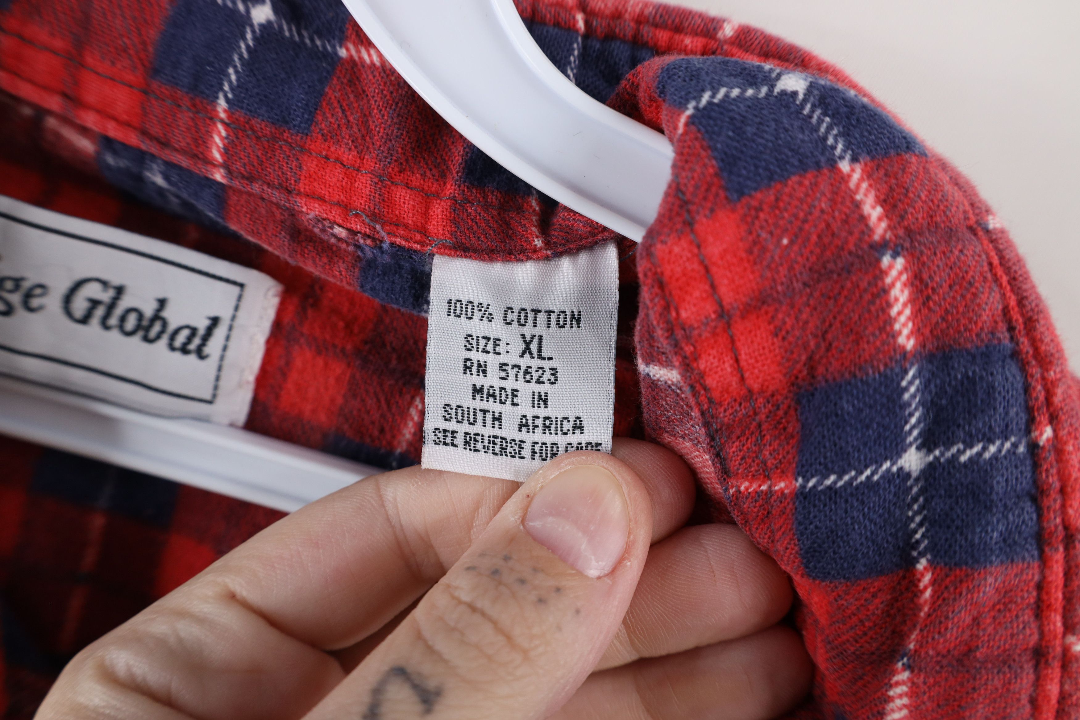 Vintage Vintage 70s Streetwear Flannel Collared Button Shirt Plaid Size US XL / EU 56 / 4 - 6 Thumbnail