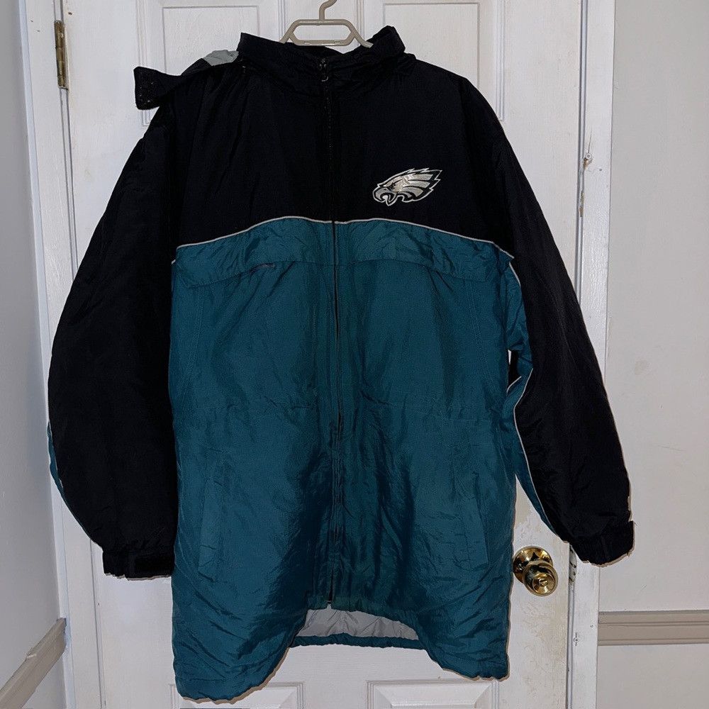 image of Philadelphia Eagles Vintage Nfl Jacket Size Large Men's Gre in Green