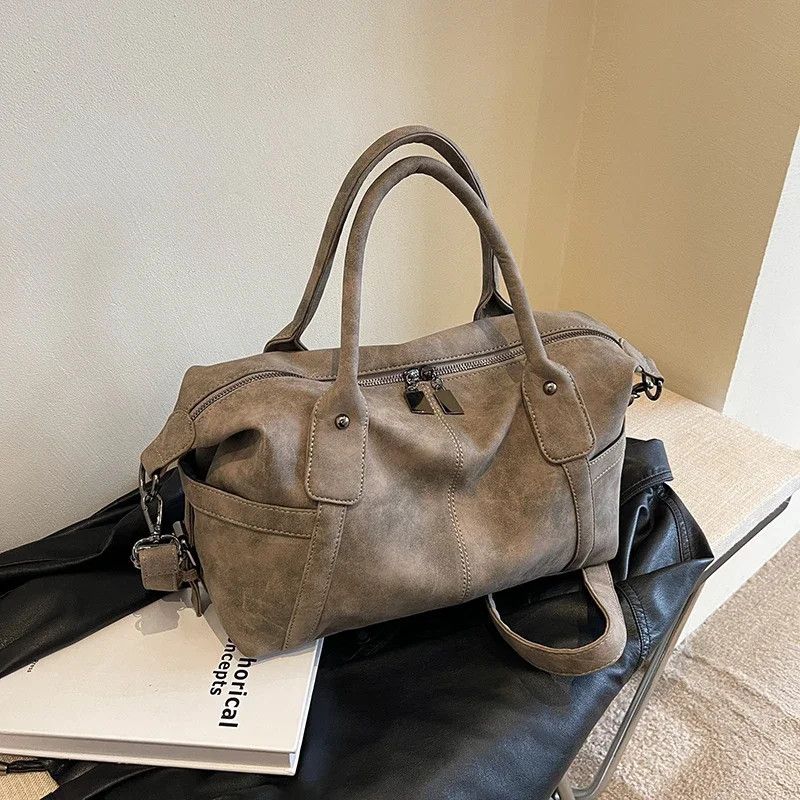 Leather Retro Design PU Leather Shoulder Bag Size ONE SIZE - 2 Thumbnail