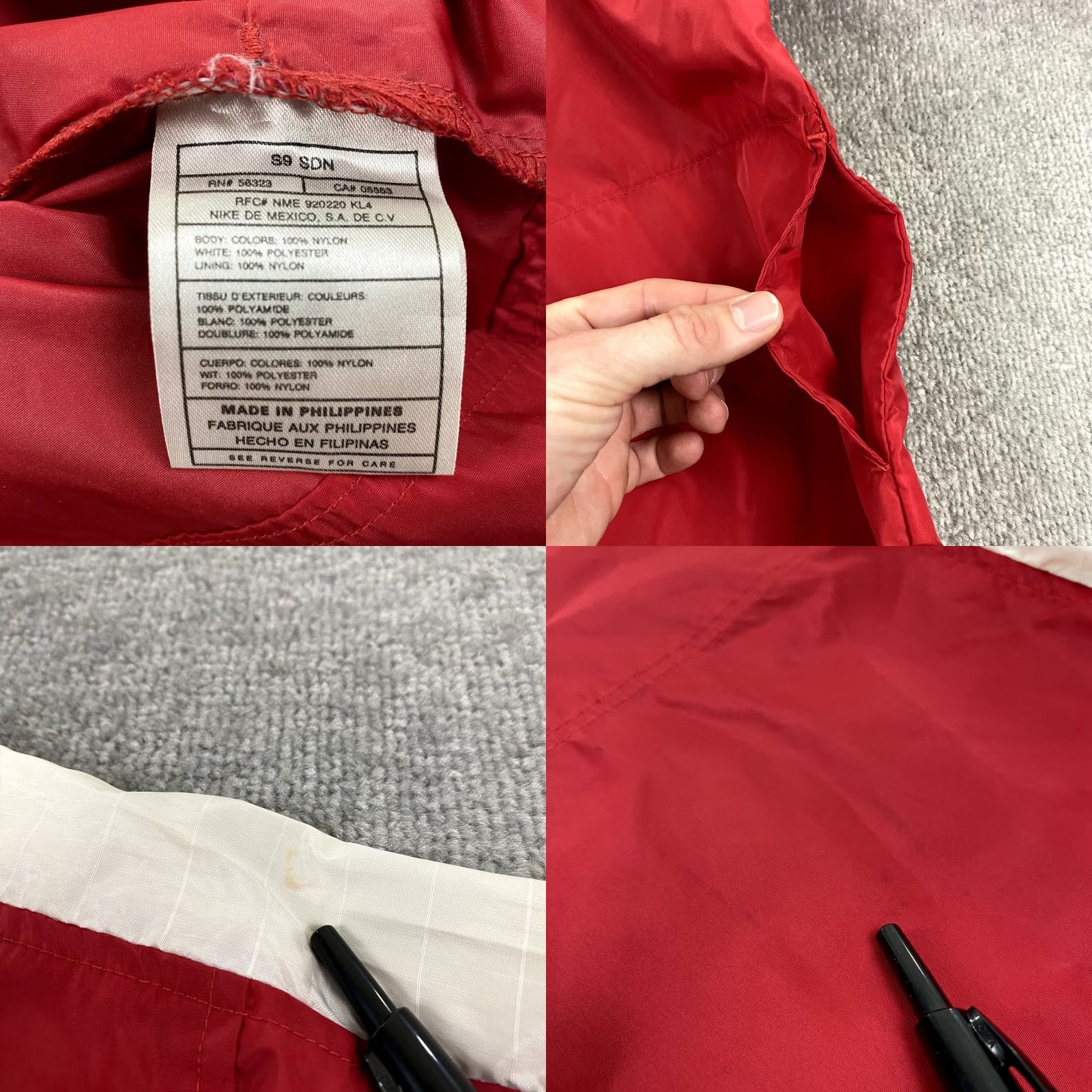 Nike VINTAGE Nike Jacket Womens XL Red White Full Zip Windbreaker 90s Track Windbreaker Size XL / US 12-14 / IT 48-50 - 8 Thumbnail