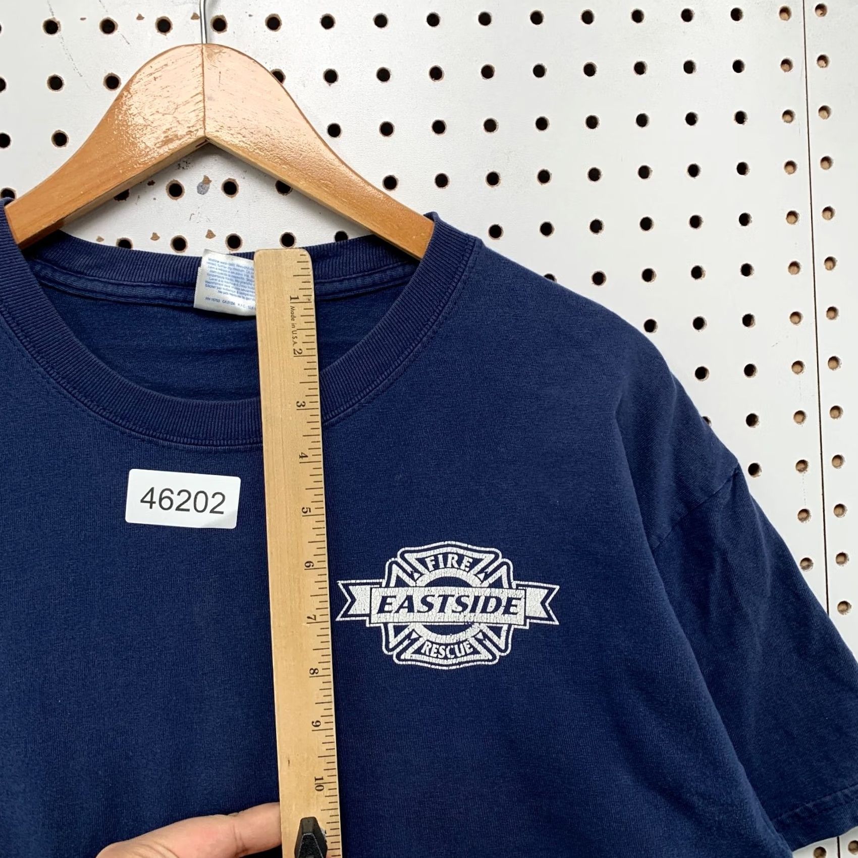 Hanes Vintage Eastside Fire Rescue Shirt Mens Large Navy Blue USA Fire Department FIre Department USA Shirt Size US L / EU 52-54 / 3 - 7 Thumbnail