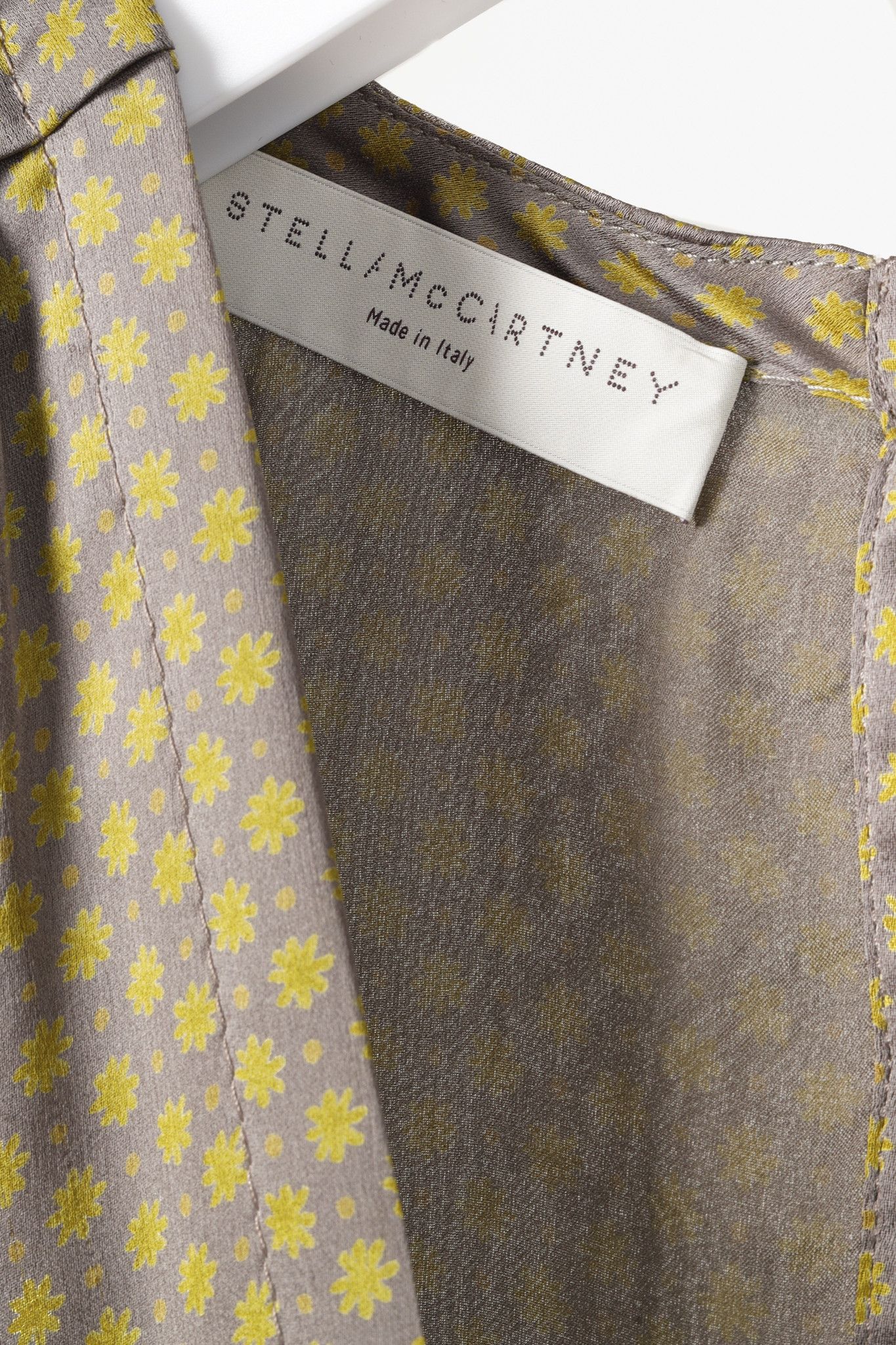 Stella McCartney Stella McCartney Grey and Yellow Ditsy Floral Silk Dress Size S / US 4 / IT 40 - 4 Thumbnail