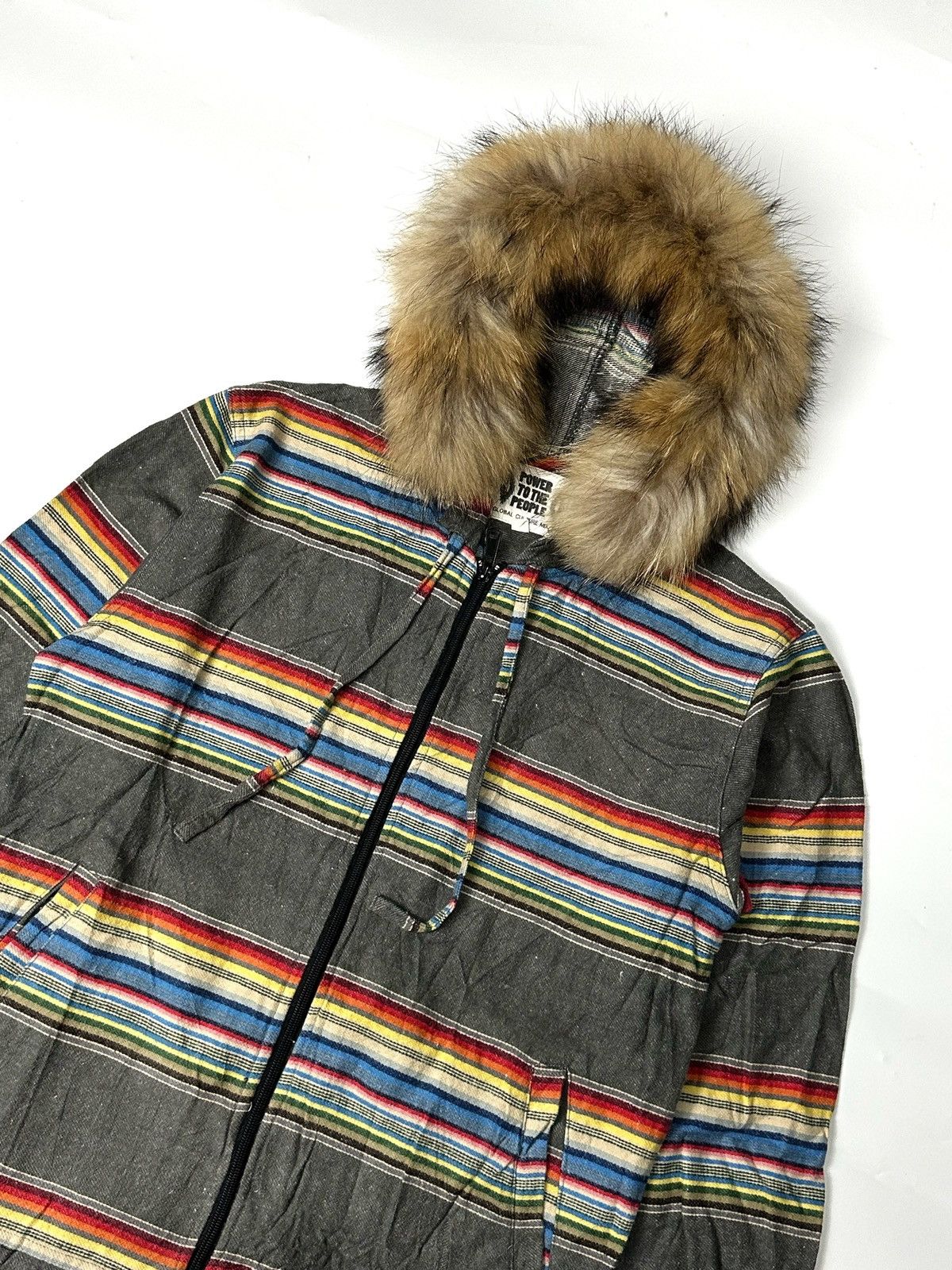 If Six Was Nine × Japanese Brand × Le Grande Bleu (L.G.B.) Fur hoodie rainbow stripe ifsixwasnine style Size US M / EU 48-50 / 2 - 1 Thumbnail
