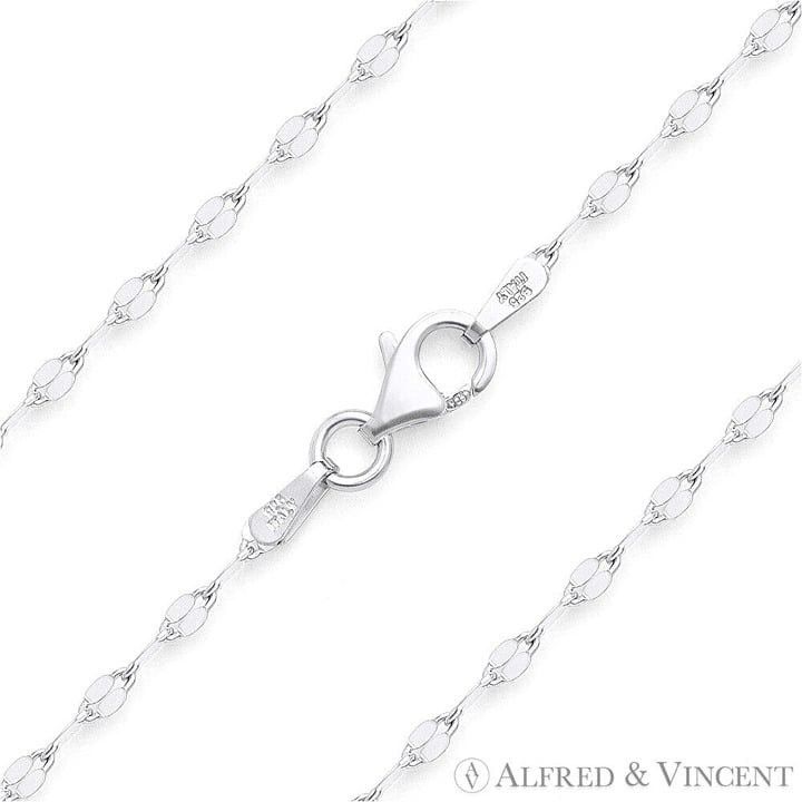 Other 2.2mm D-Cut Coffee Chain Necklace in .925 Sterling Silver Size ONE SIZE - 1 Thumbnail
