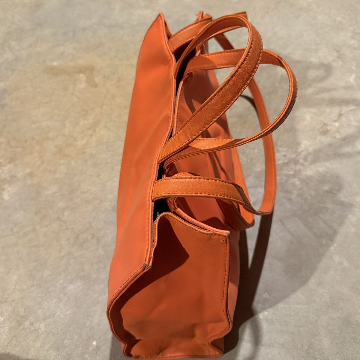 Telfar Telfar Shopping Tote Bag Orange Vegan Leather Medium Size ONE SIZE - 9 Thumbnail