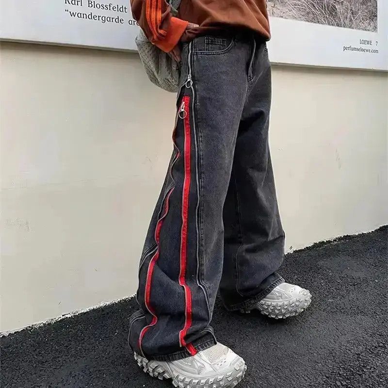 Japanese Brand Streetwear Fashion Side Zipper Oversized Jeans Pants Size US 32 / EU 48 - 1 Thumbnail