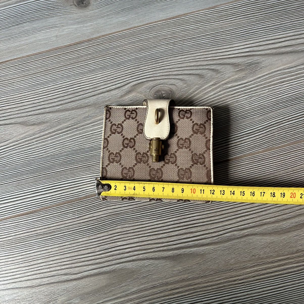 Gucci GUCCI GG BROWN WHITE CANVAS X LEATHER COMPACT WALLET Size ONE SIZE - 23 Thumbnail