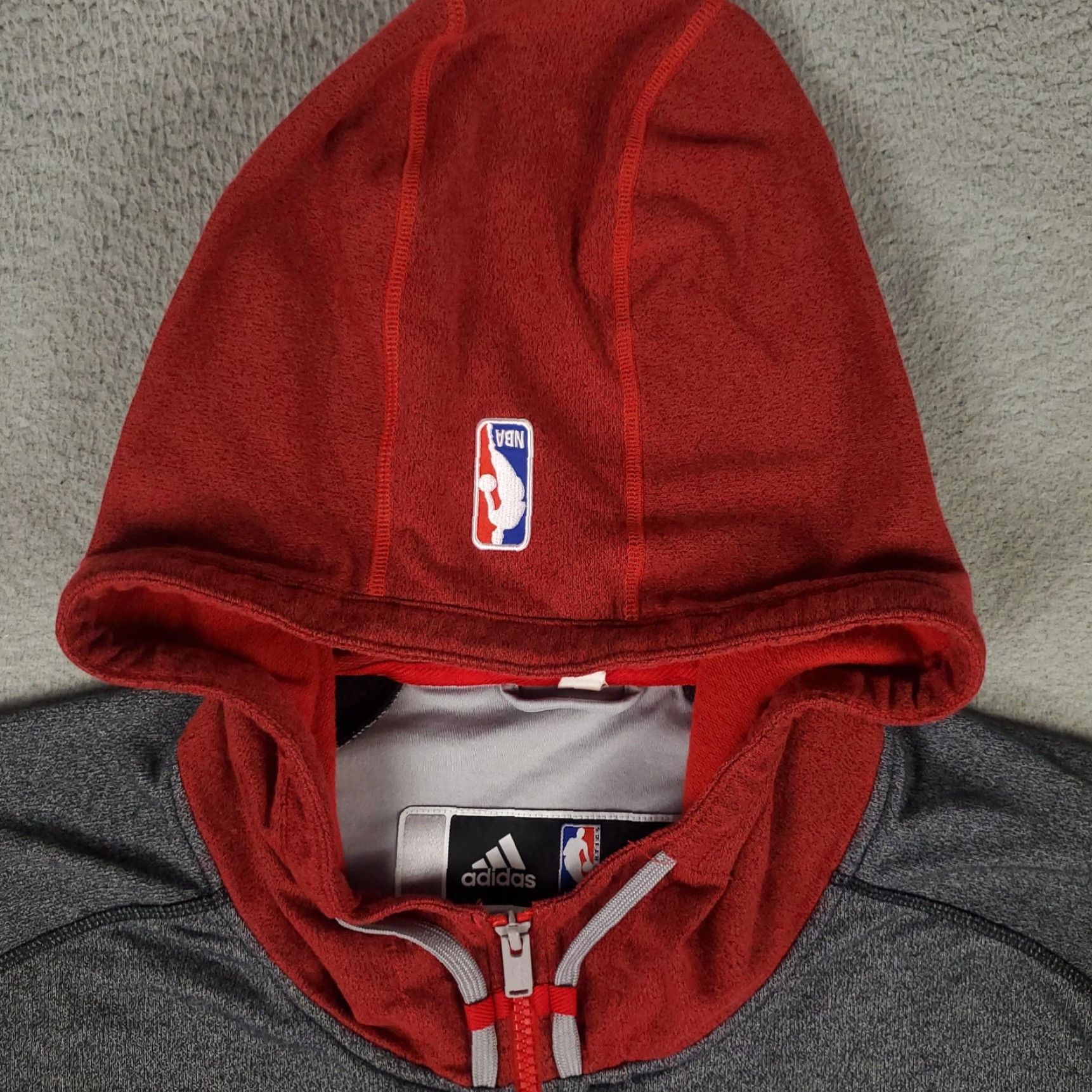 Adidas Adidas Hoodie Houston Rockets Mens 2XL Gray Red Full Zip NBA Jacket Size US XXL / EU 58 / 5 - 2 Thumbnail