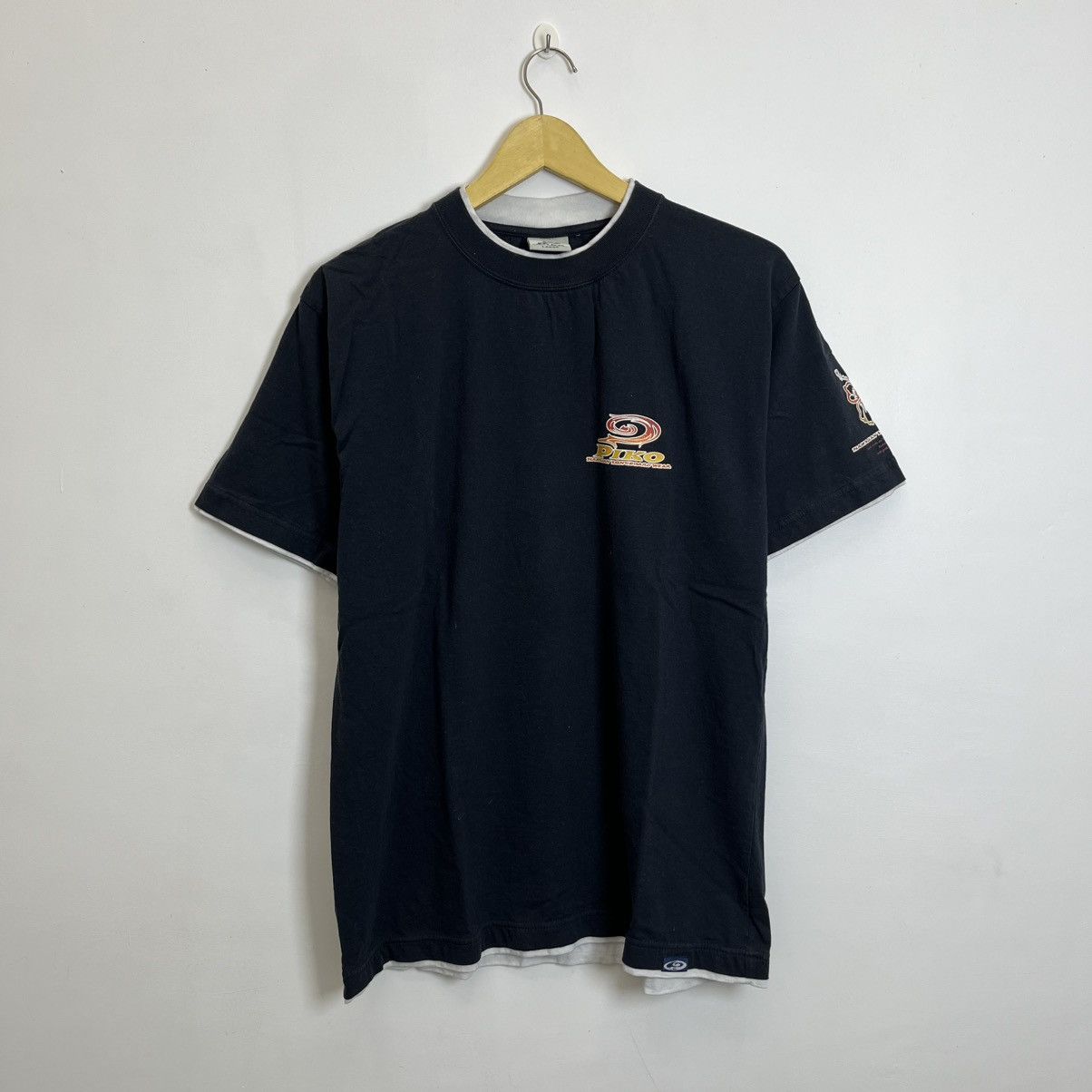 Japanese Brand Vintage 90s Double Layer Piko Hawaian Longboard Wear Tee Size US L / EU 52-54 / 3 - 5 Thumbnail