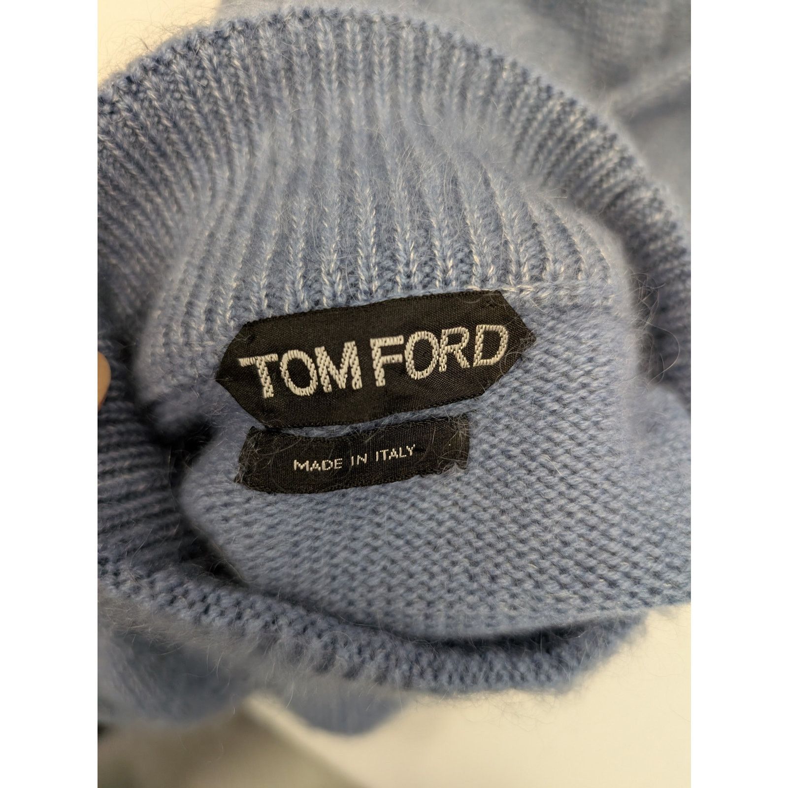 Tom Ford o1rshd1 Turtle Neck Sweatshirt in Blue Size US M / EU 48-50 / 2 - 18 Thumbnail