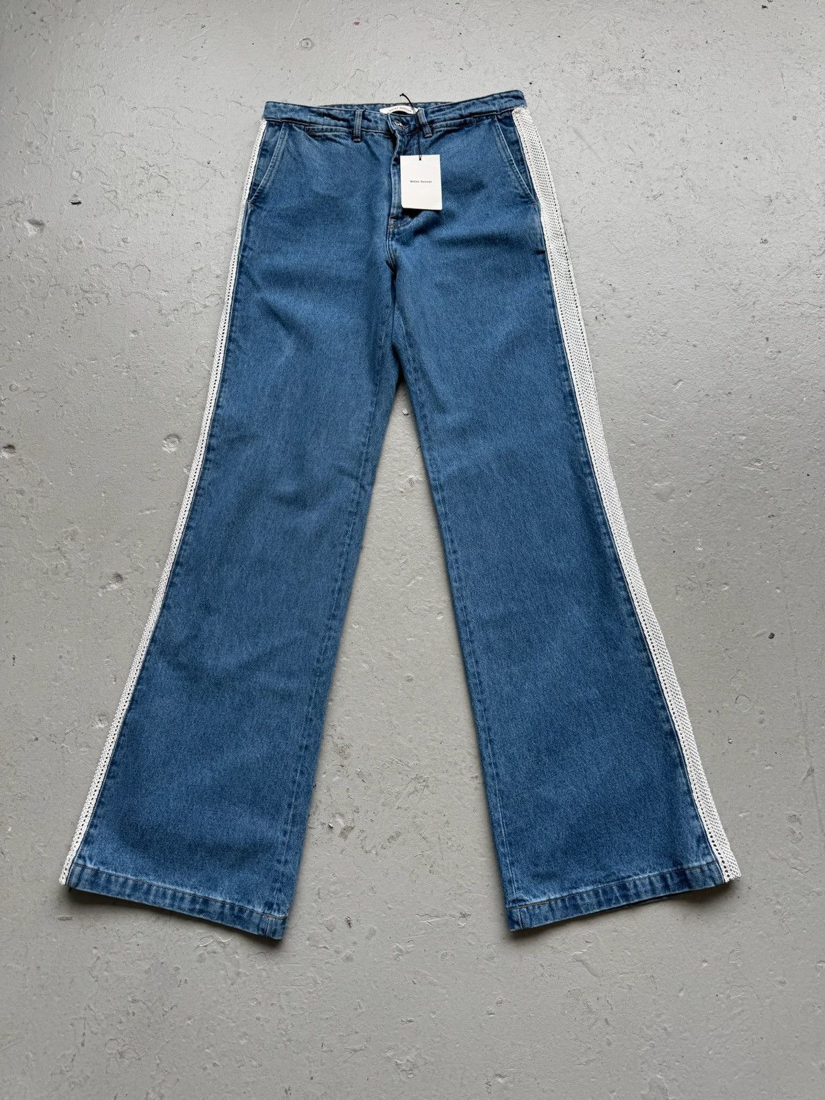 パンツ WALES BONNER ETERNITY TROUSERS DPTO — Light Blue Enzyme Wash Denim Eternity Trousers