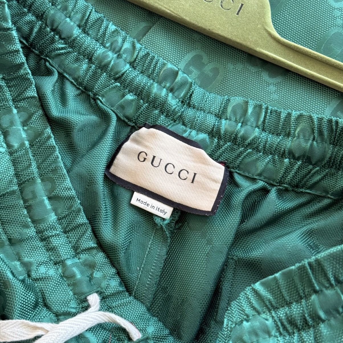 Gucci Gucci Green Jacquard Canvas Nylon Bowling Shirt & Shorts Set Size US S / EU 44-46 / 1 - 4 Thumbnail