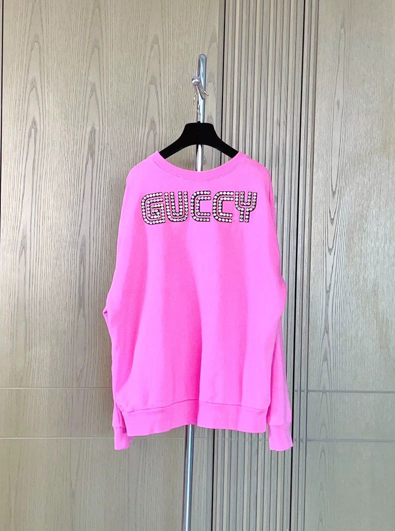 Gucci Gucci Rose pink Fadou Boston terrier rhinestone logo sweat Size S / US 4 / IT 40 - 2 Thumbnail