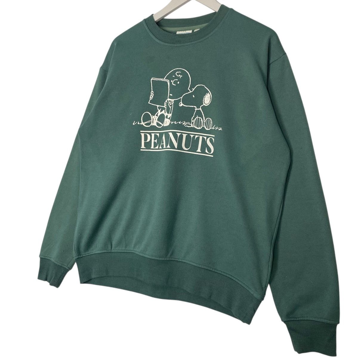 Vintage Vintage Peanuts Printed Crewneck Sweatshirt Green Size M Size M / US 6-8 / IT 42-44 - 2 Thumbnail