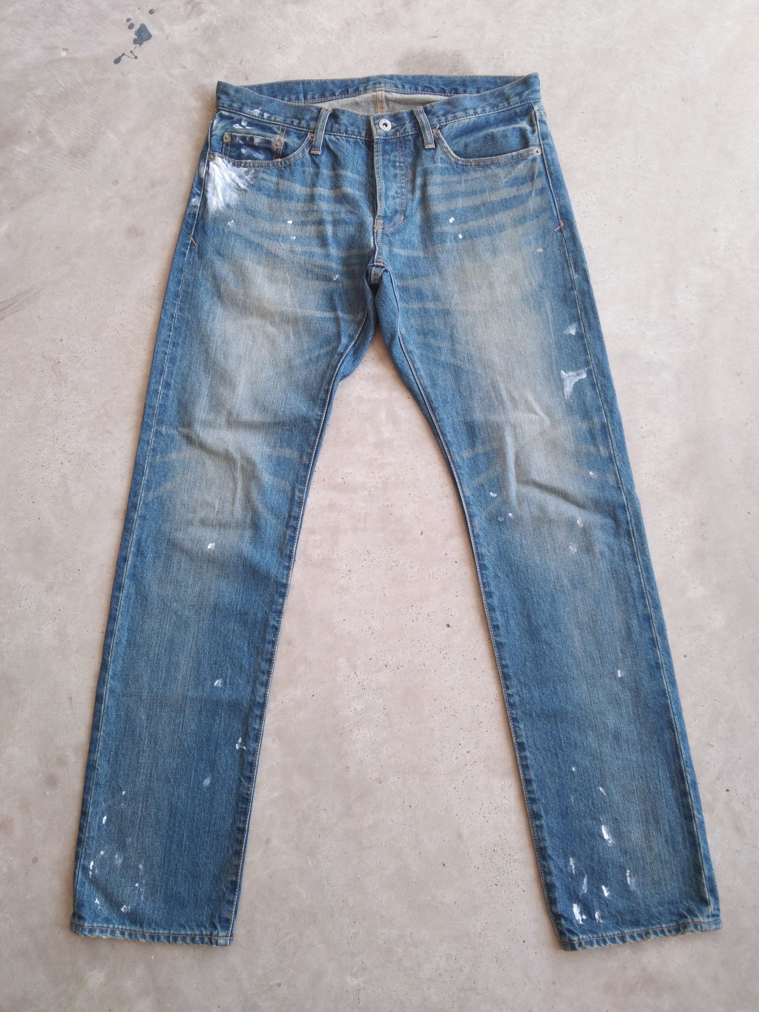 Japanese Brand Vintage Japanese Stooge & Co Paint Splatter Jeans 31x31 Size US 31 - 1 Thumbnail