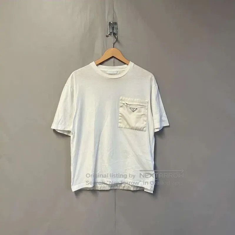 Prada Prada White Cotton Men's T-Shirt. Size US S / EU 44-46 / 1 - 1 Thumbnail