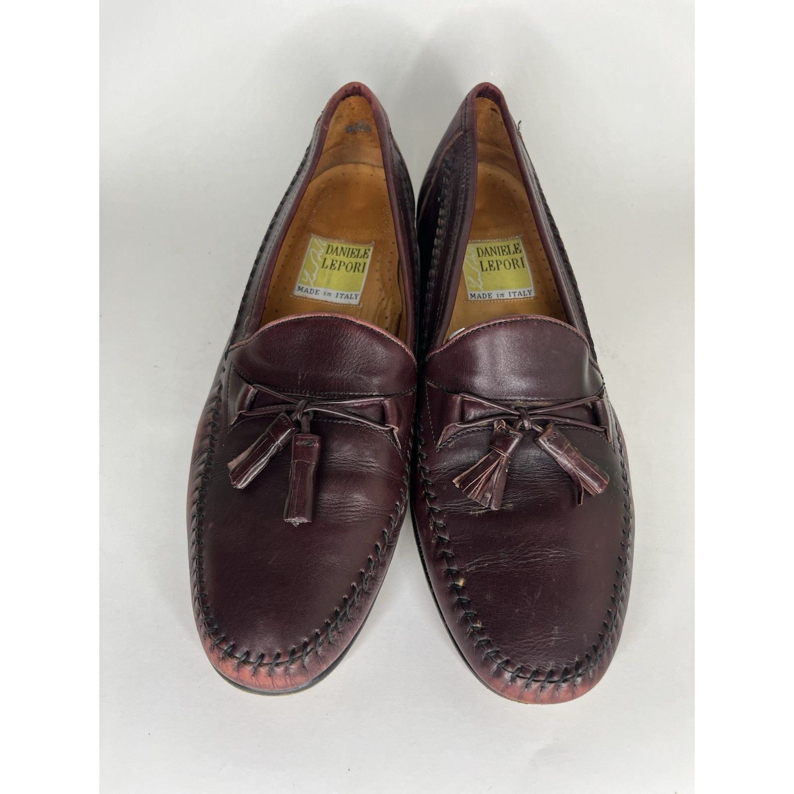 Daniele Fiesoli Daniele Lepori Burgundy Leather Tassel Loafers Dress Shoes M Size US 11 / EU 44 - 10 Thumbnail