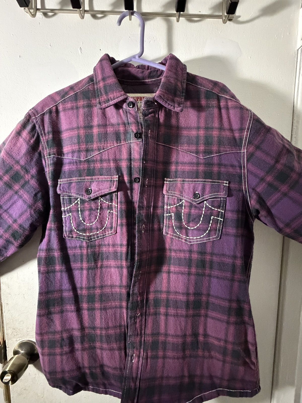 Supreme × True Religion Supreme®/True Religion® Quilted Lined Plaid Flannel Shirt Size US M / EU 48-50 / 2 - 1 Thumbnail