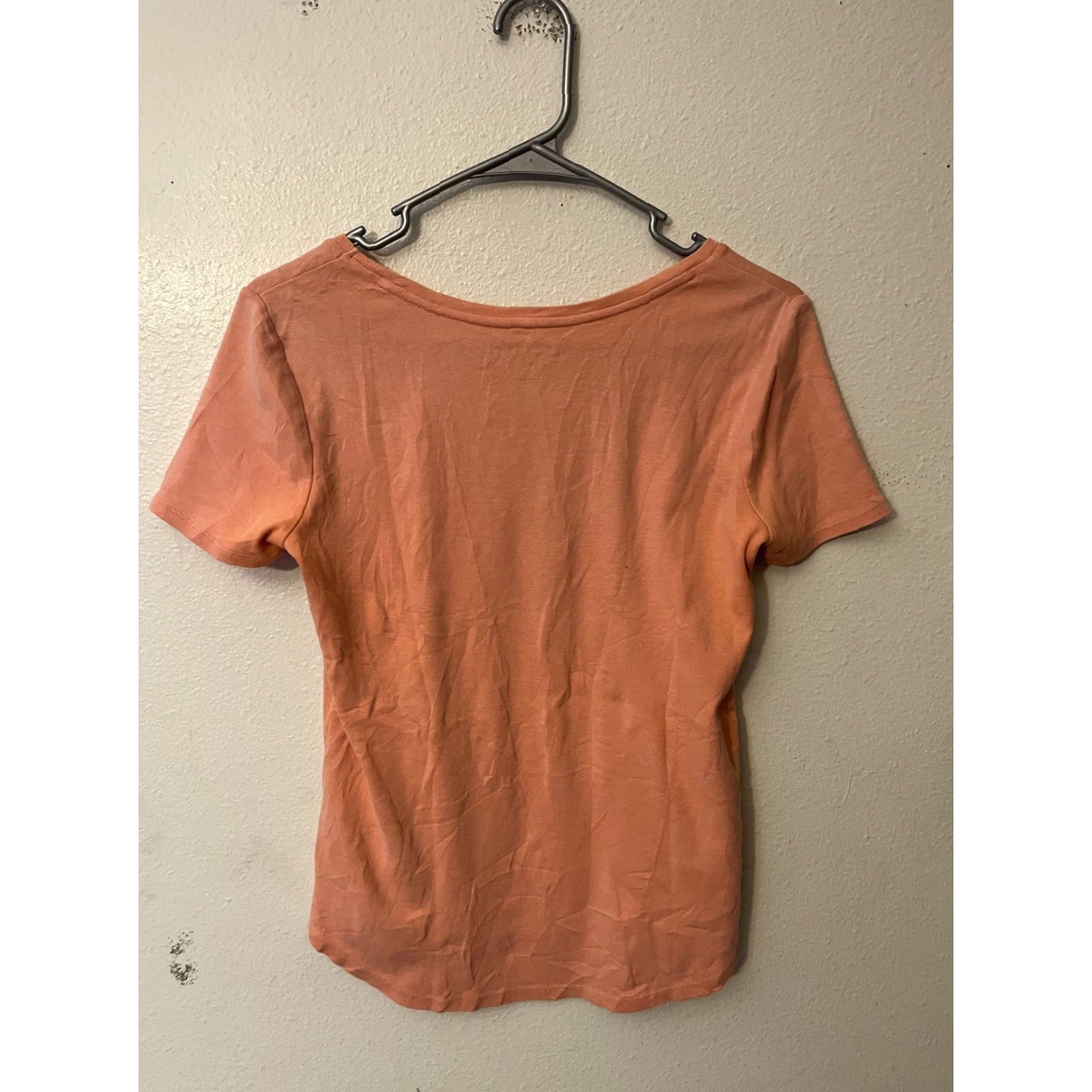 Vintage Chicos Tee Womens Short Sleeve Round Neck Orange Size 0 Casual Shirt Basic Stretch Size 25" / US 0 / IT 36 - 2 Thumbnail