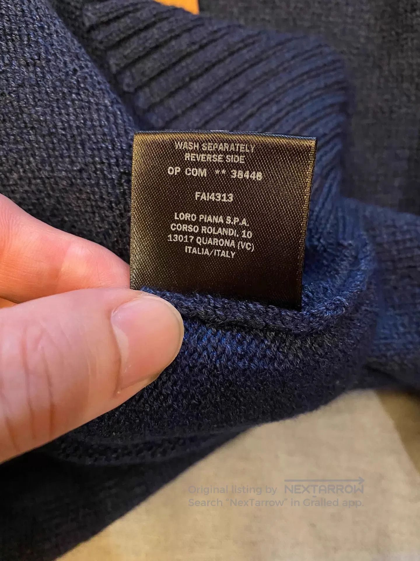 Loro Piana Black Cable Knit Long Sleeve Sweater Size L. Size US L / EU 52-54 / 3 - 9 Thumbnail