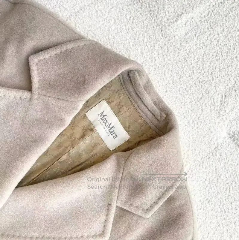 Max Mara MaxMara Beige Wool Women's Coat . Size XXS / US 00 / IT 34 - 3 Thumbnail
