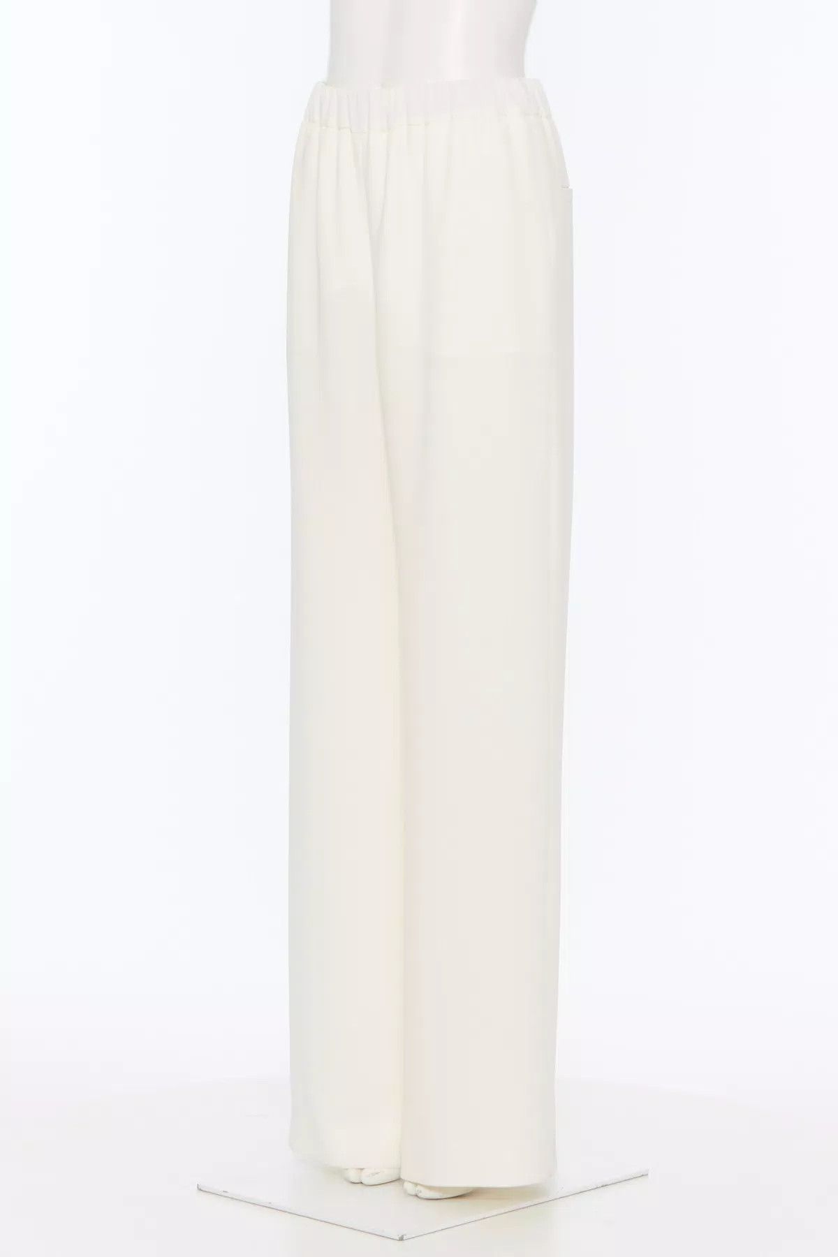 Valentino o1s1wg110426 Cady Couture Trousers in Ivory Size 27" / US 4 / IT 40 - 2 Thumbnail