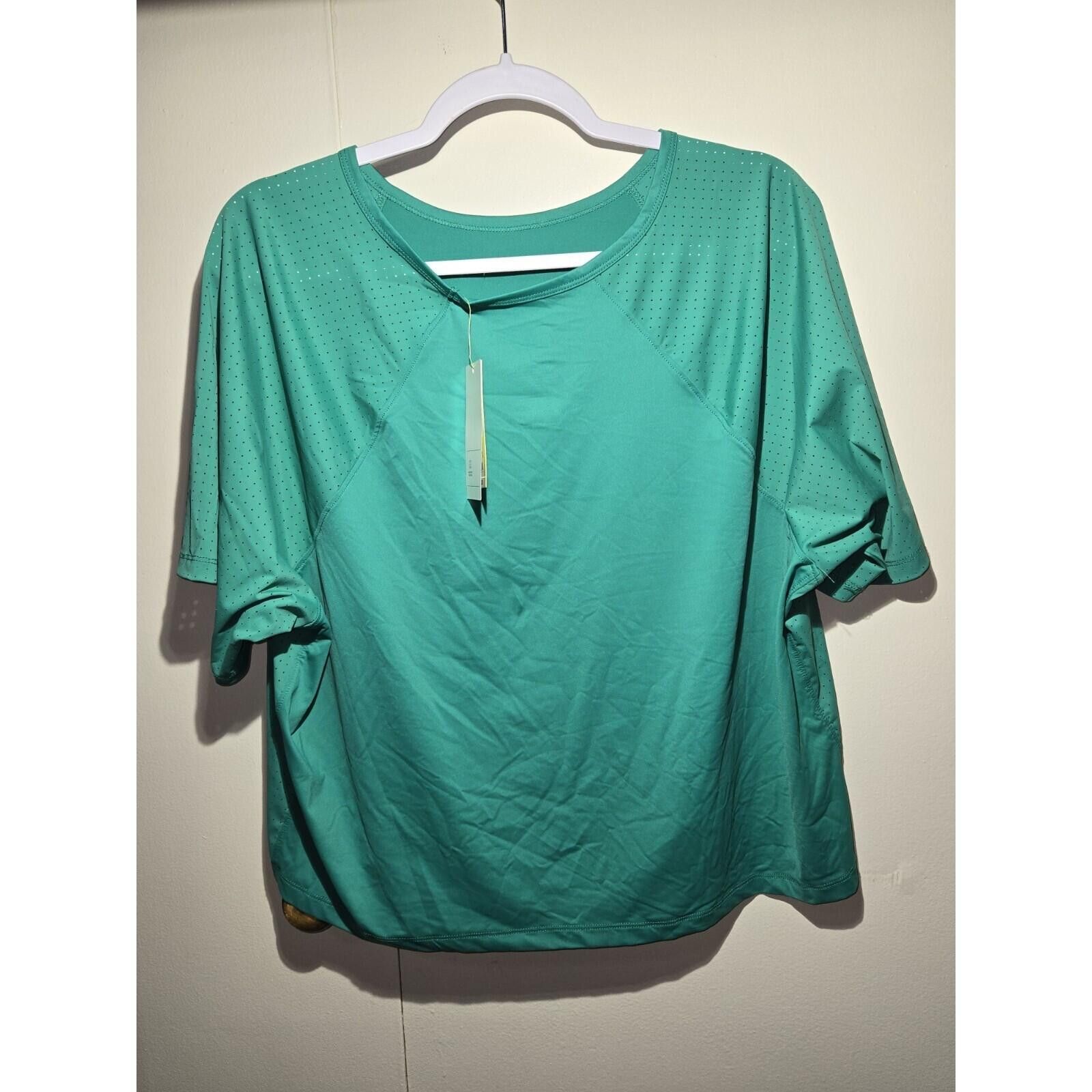 Other All in Motion Teal Green Perforated Activewear T-Shirt XXL Size XXL / US 16-18 / IT 52-54 - 2 Thumbnail