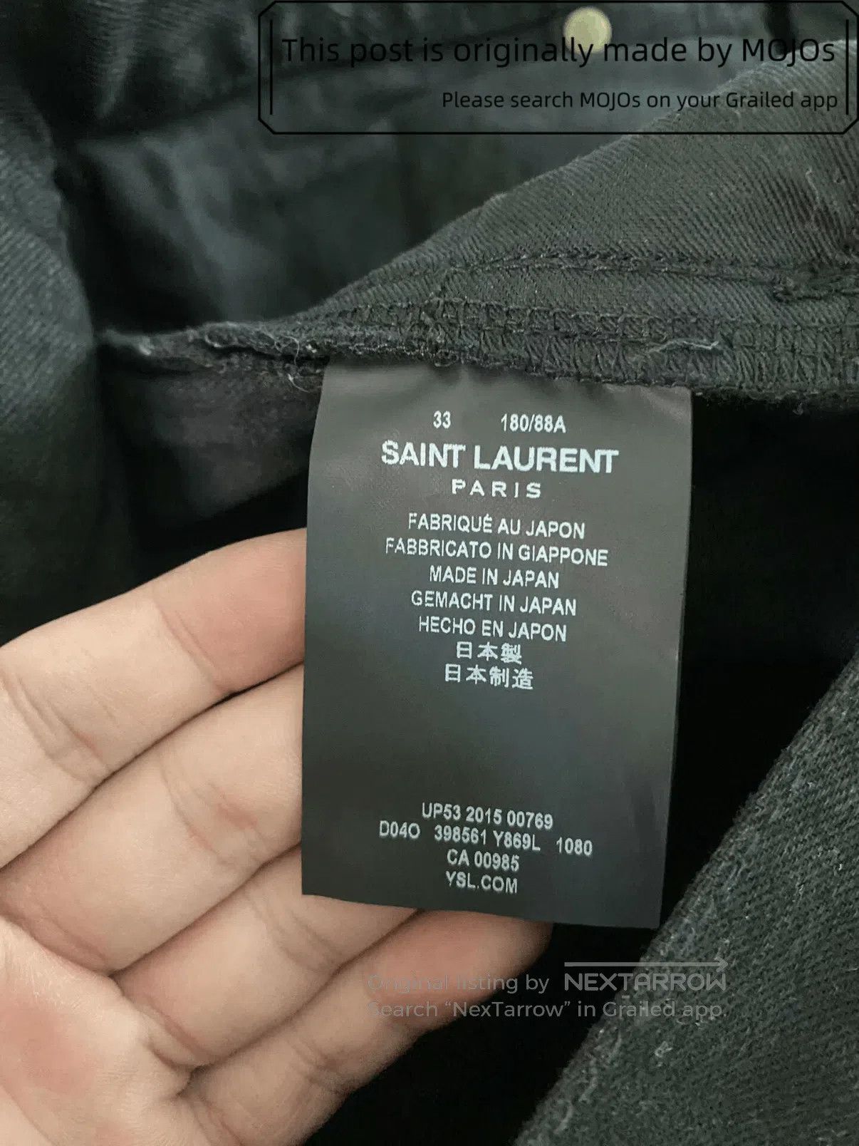 Saint Laurent Paris Sz 33 Saint Laurent Paris 15AW Heavy Destory Denim mojos152 Size US 33 - 3 Thumbnail