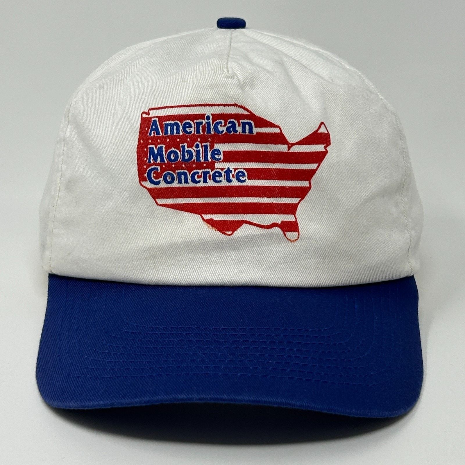 Vintage Vintage 90s American Mobile Concrete Hat Baseball Cap White Size ONE SIZE - 1 Thumbnail