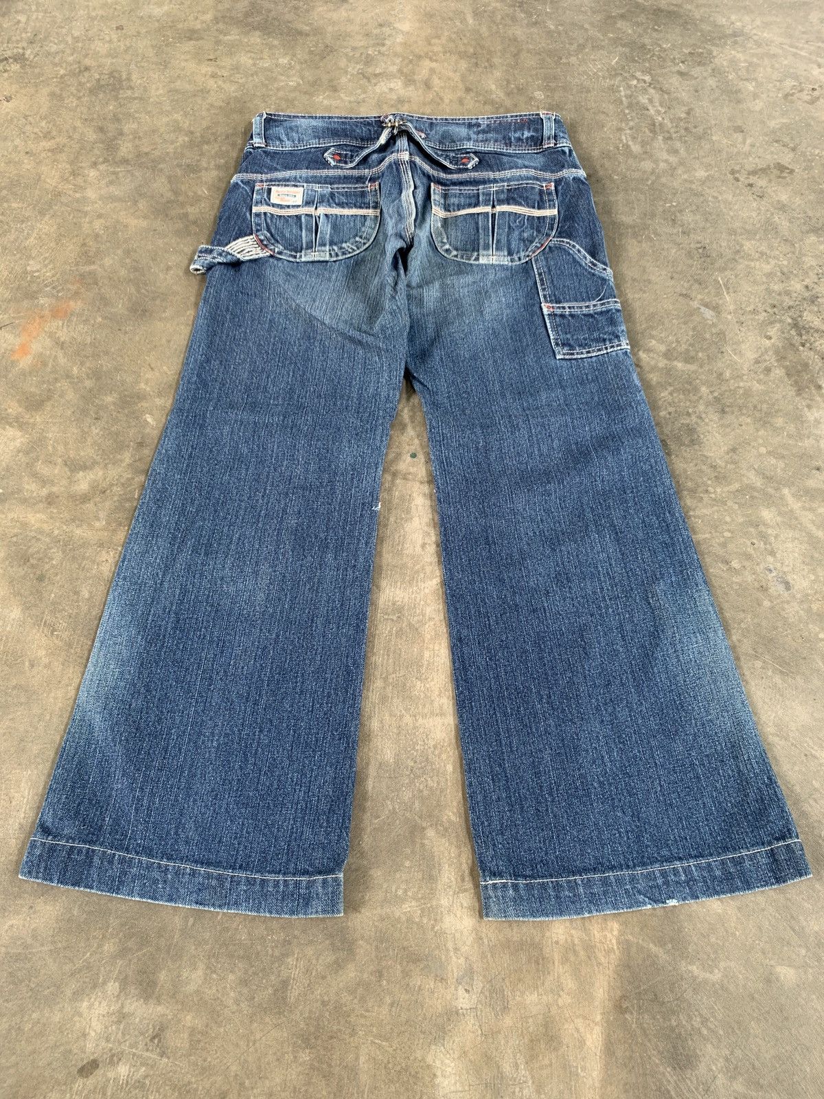 Japanese Brand Betty smith carpenter flare jeans with buckle back Size 32" / US 10 / IT 46 - 4 Thumbnail