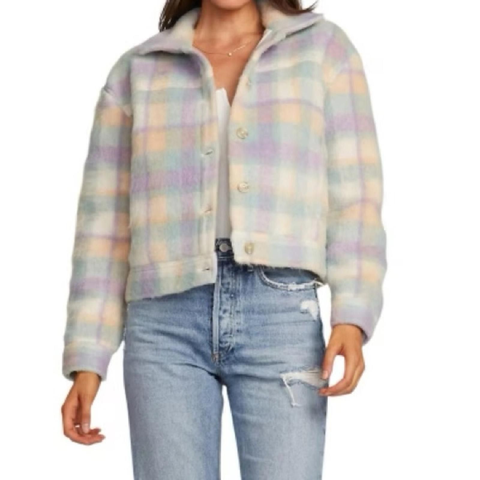 Other Saltwater LUXE Wool NWOT small Plaid Teddy Jacket $196 Size S / US 4 / IT 40 - 1 Thumbnail