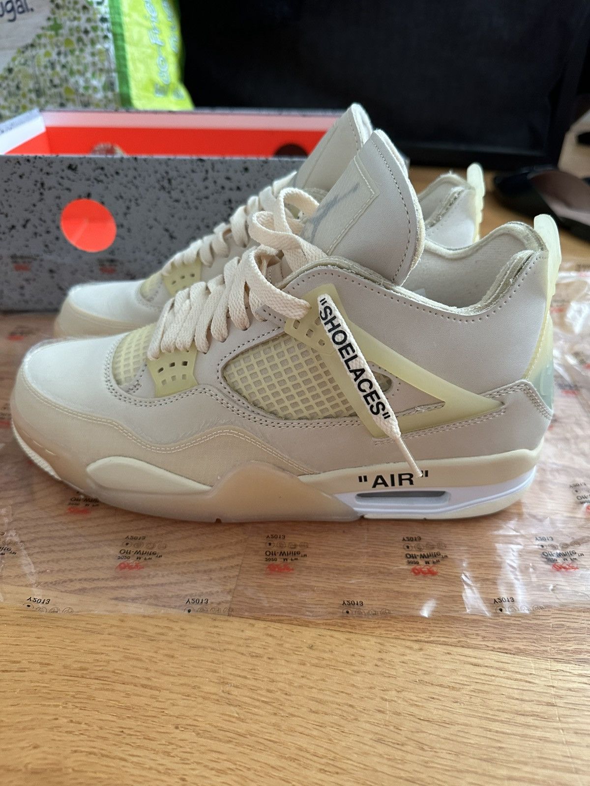 Nike × Off-White Nike x Off White Jordan 4 Sail Size US 9 / EU 42 - 3 Thumbnail