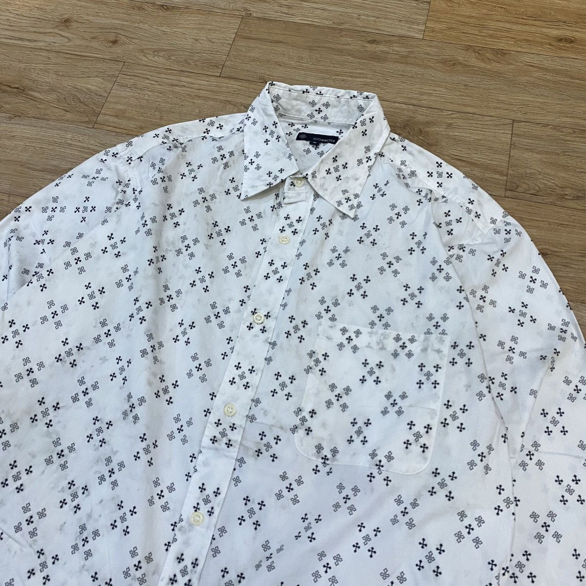 Tornado Mart 2000s Scommessa - White Gothic Style Cross Shirt Button Up Size US XL / EU 56 / 4 - 3 Thumbnail