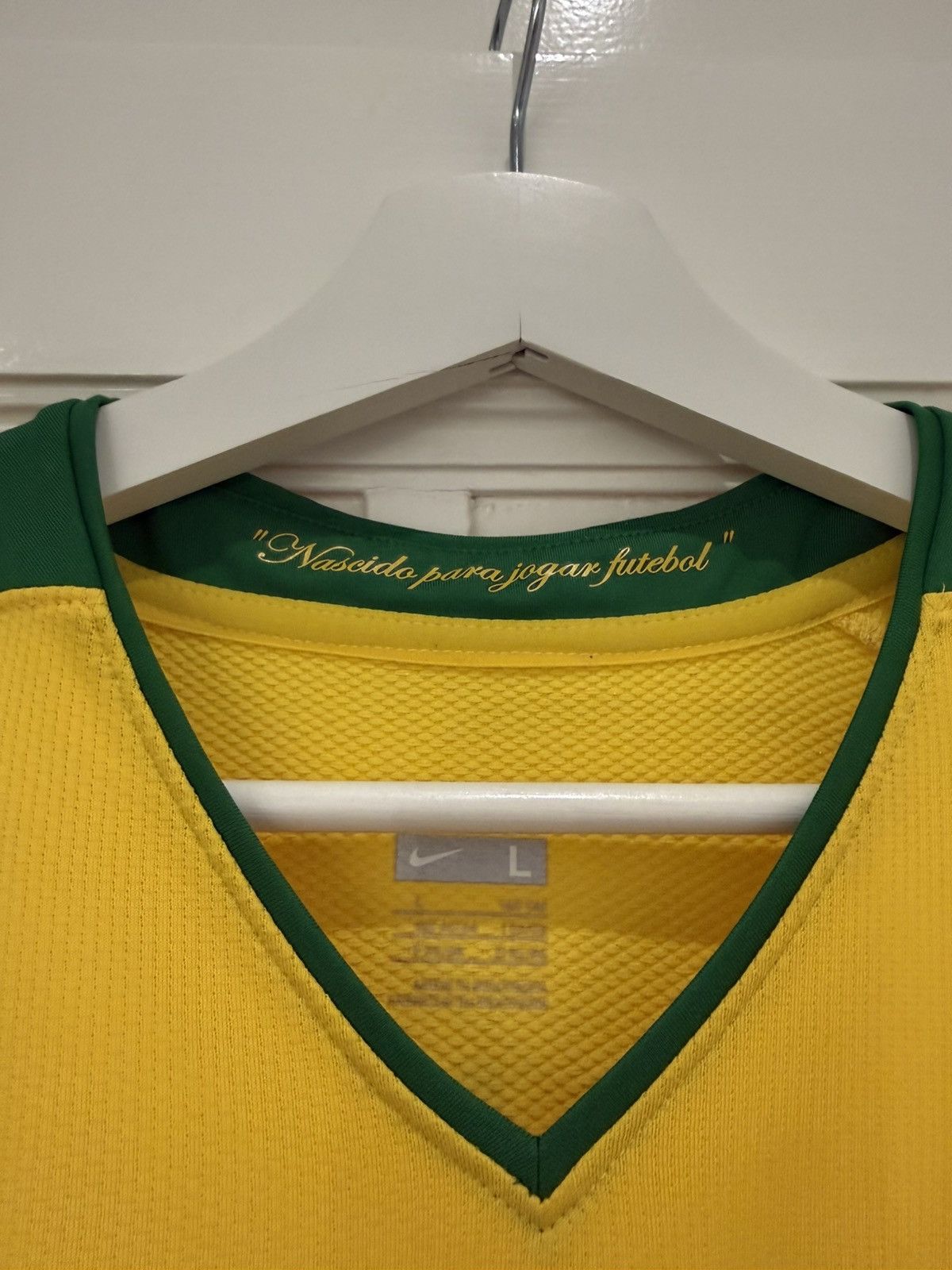 Nike Brasil 2008 Nike home Adriano jersey Size US L / EU 52-54 / 3 - 4 Thumbnail