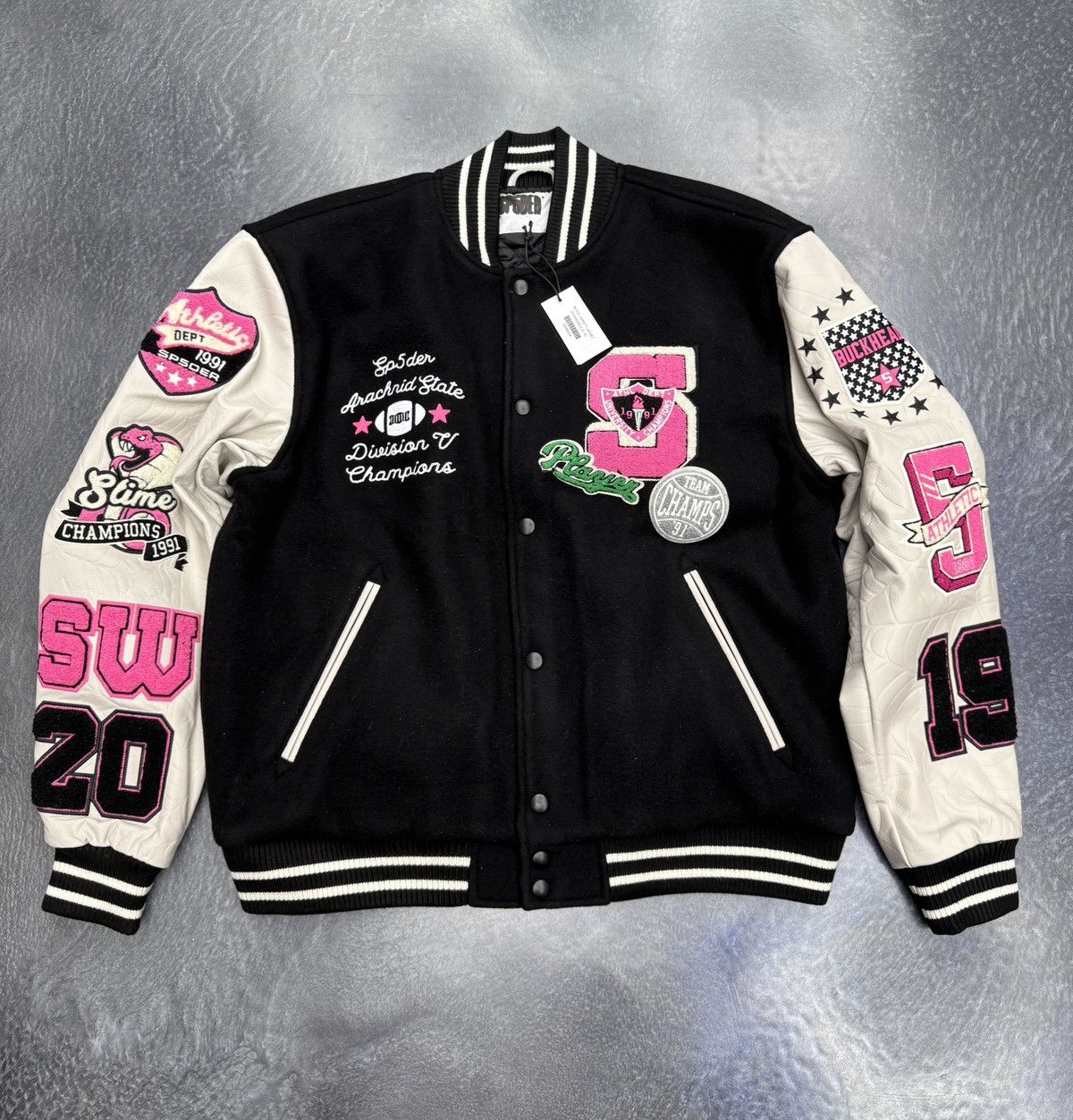 Sp5der Sp5der Division 5 Varsity Jacket Size US XL / EU 56 / 4 - 1 Thumbnail