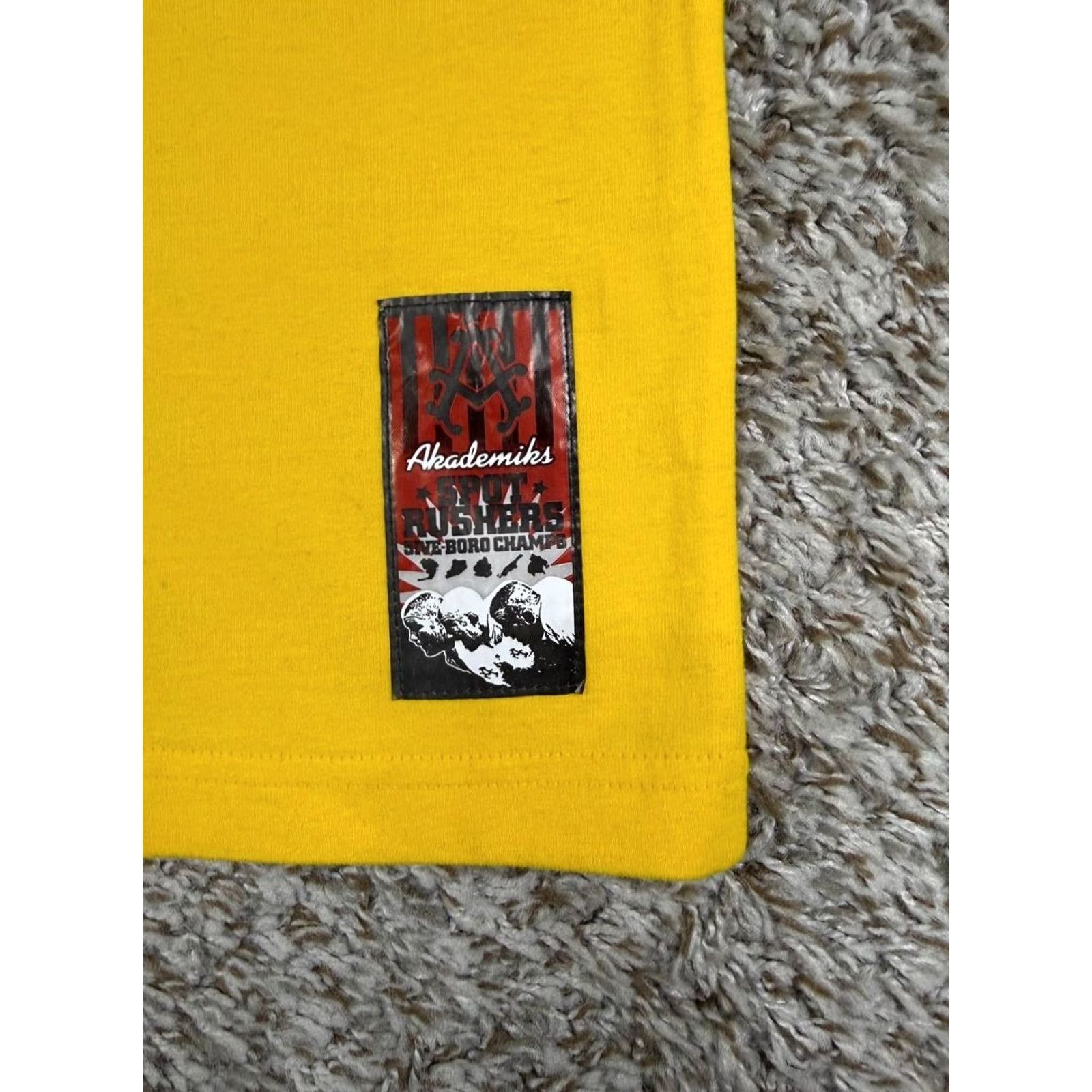 Akademiks VINTAGE Akademiks AKDMKS T-Shirt Rugby Patch Black-Yellow XXL Y2K Hip Hop Skate Men Mens Size US XXL / EU 58 / 5 - 4 Thumbnail