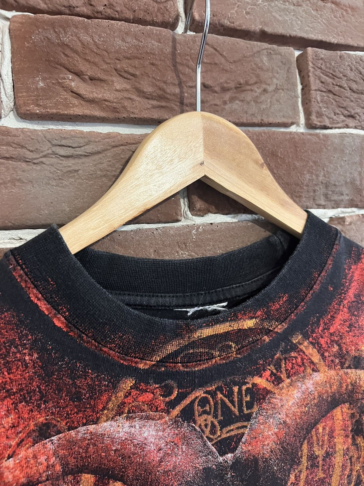 Band Tees Rare Vintage 00s Behemoth All Over Black Metal Band Tshirt Size US L / EU 52-54 / 3 - 7 Thumbnail