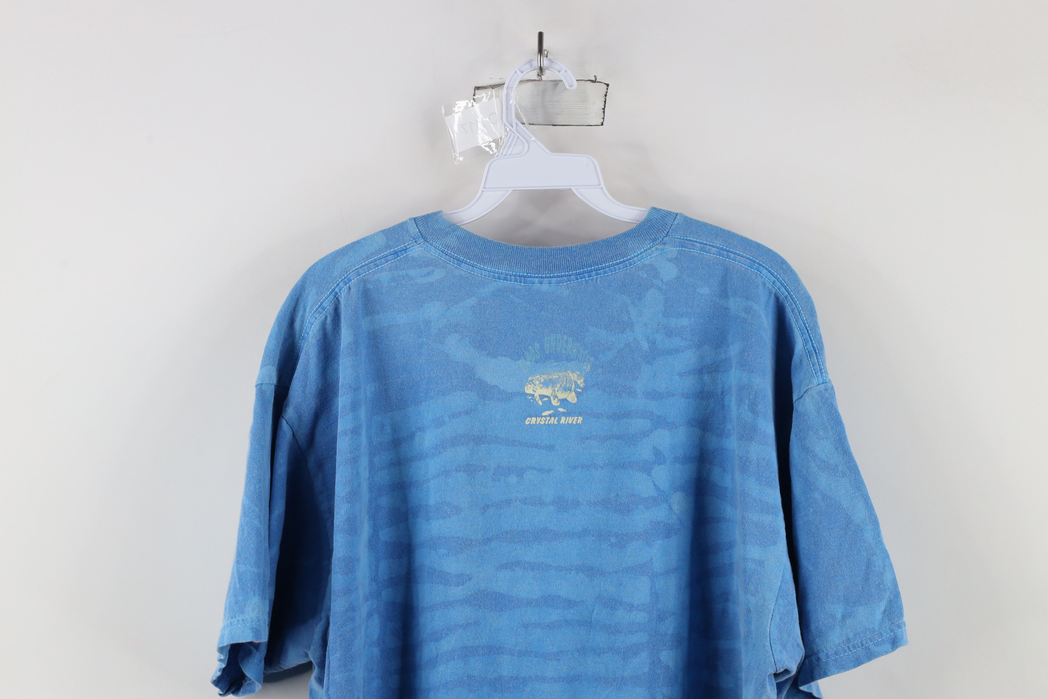 Vintage Vintage 90s Streetwear Wash Manatee Short Sleeve T-Shirt Size US XL / EU 56 / 4 - 10 Thumbnail
