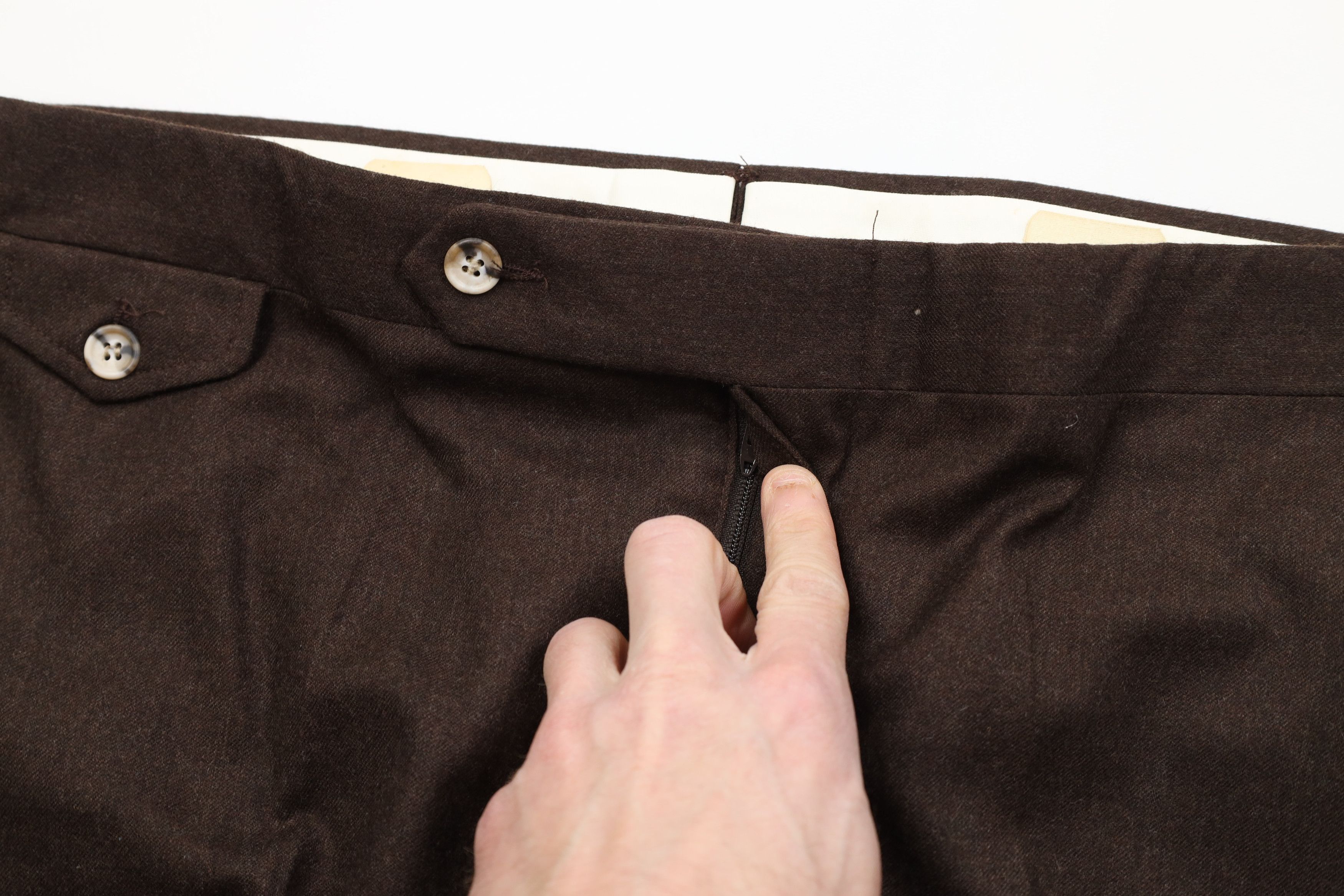 Vintage Vintage 70s Streetwear Wool Wide Leg Chino Pants Brown USA Size US 40 / EU 56 - 7 Thumbnail