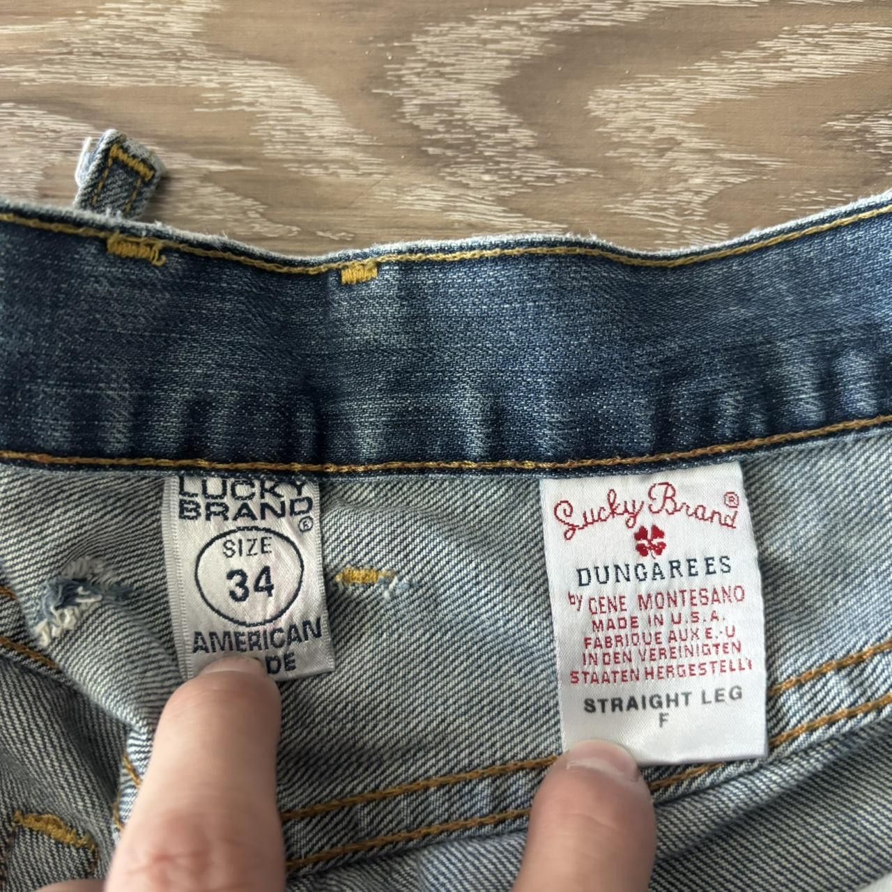 Japanese Brand Crazy Vintage Y2K/2000s Baggy Dark Wash Grunge Distressed Skater Denim Jeans! Size US 34 / EU 50 - 8 Thumbnail