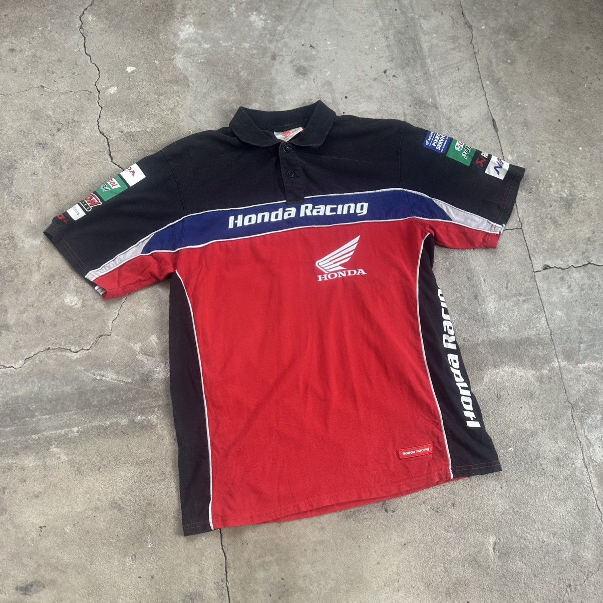 Honda Vintage y2k 90s Honda Racing polo shirt Size US XL / EU 56 / 4 - 2 Thumbnail