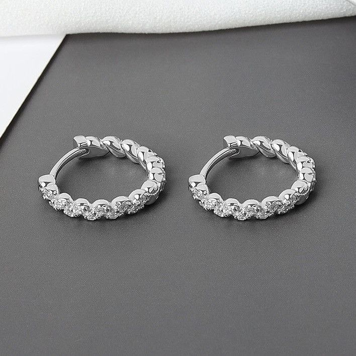 Other 14mm Small Silver Hoop Earrings for Women Simple Style Size ONE SIZE - 3 Thumbnail