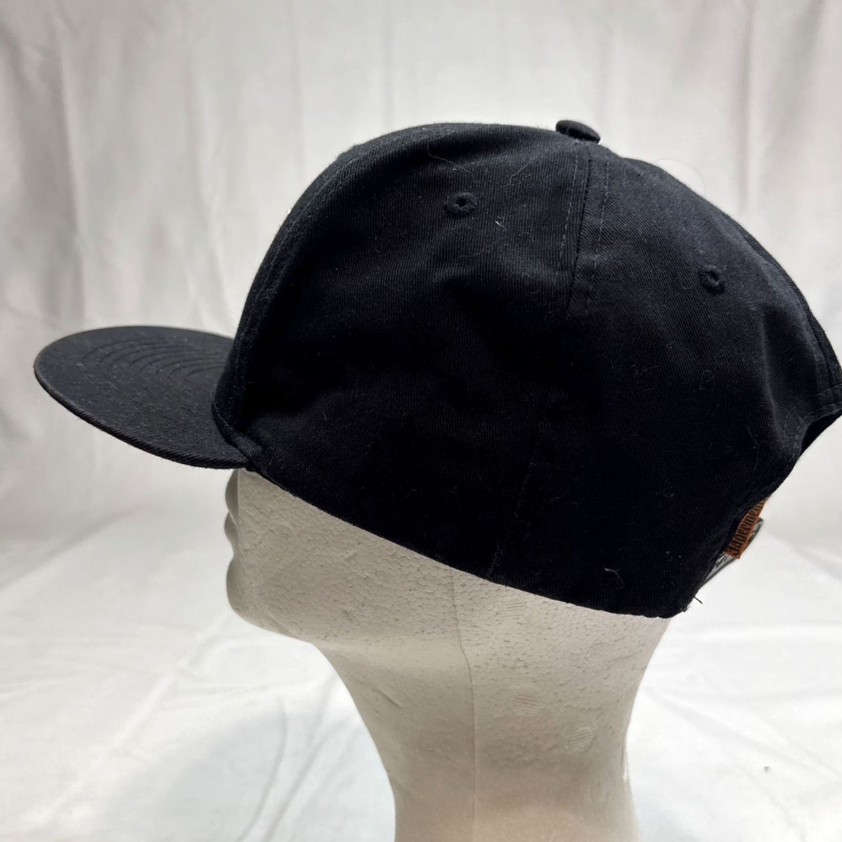 Jaeger Jagermeister Flat Brim Hat Black Logo SnapBack Jager Shot Alcohol Spirits Men One Size Black Sn apback Snapback Jaeger Field 90s Vintage Size ONE SIZE - 5 Thumbnail