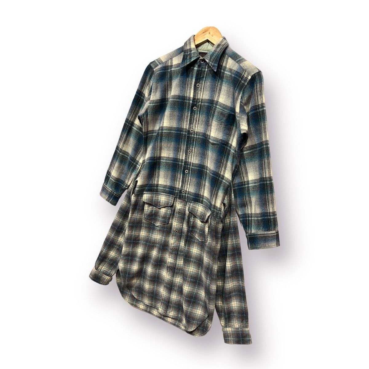 Pendleton × Vintage Pandleton shadow plaid tying waist front dress Size M / US 6-8 / IT 42-44 - 4 Thumbnail