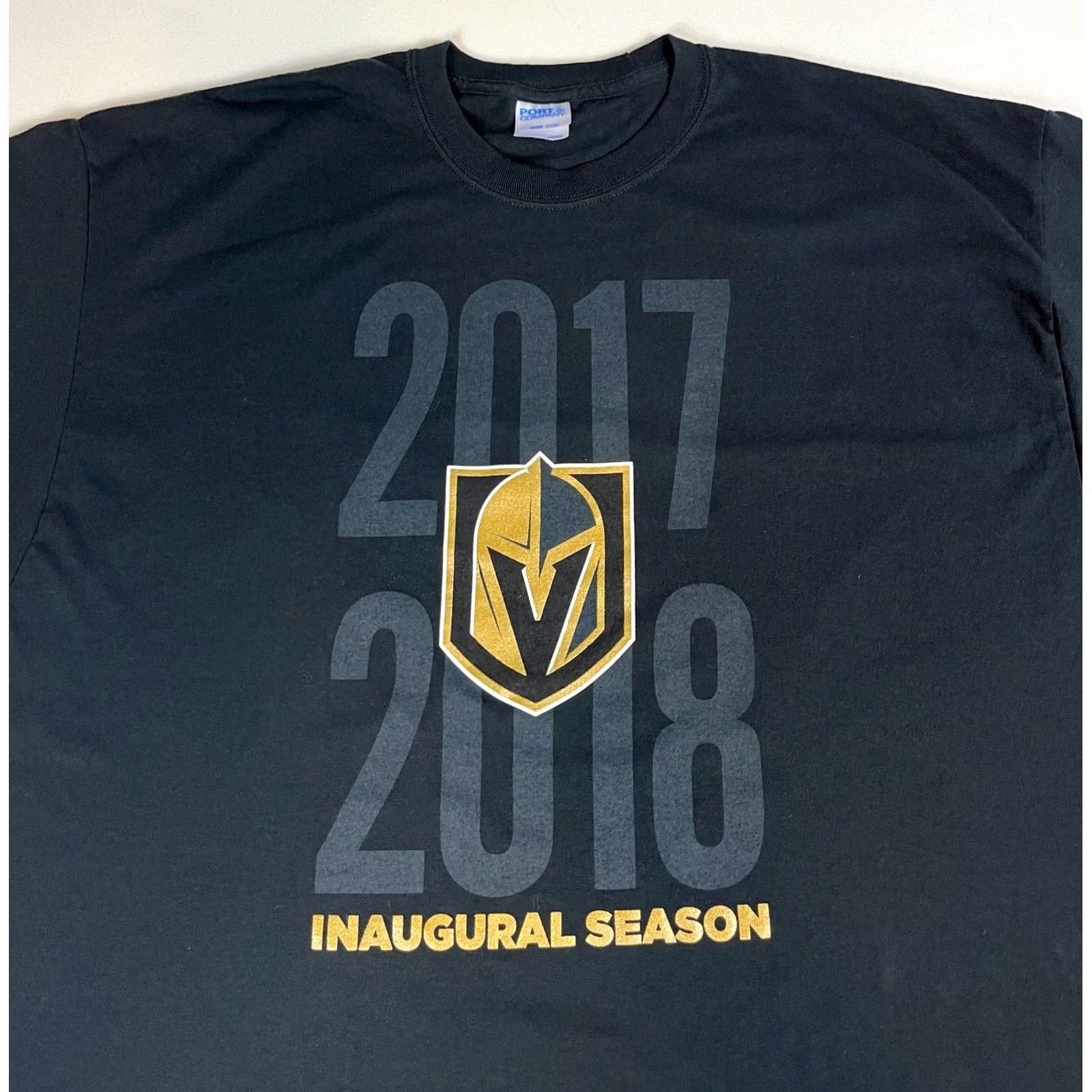 Port & Company Port & Company Men's T-Shirt Vegas Golden Knights 2017-2018 Inaugural Season 2XL Black Short Sleeve Crew Neck Sports Size US XXL / EU 58 / 5 - 4 Thumbnail